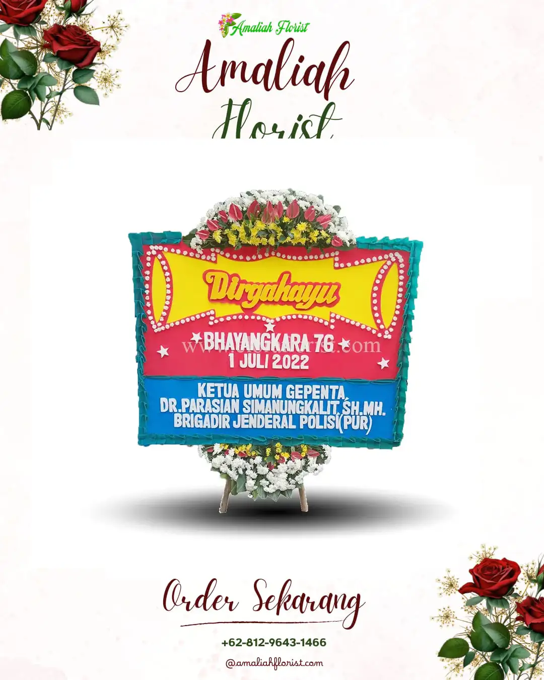 Papan Bunga HUT Ulang Tahun Bunulrejo